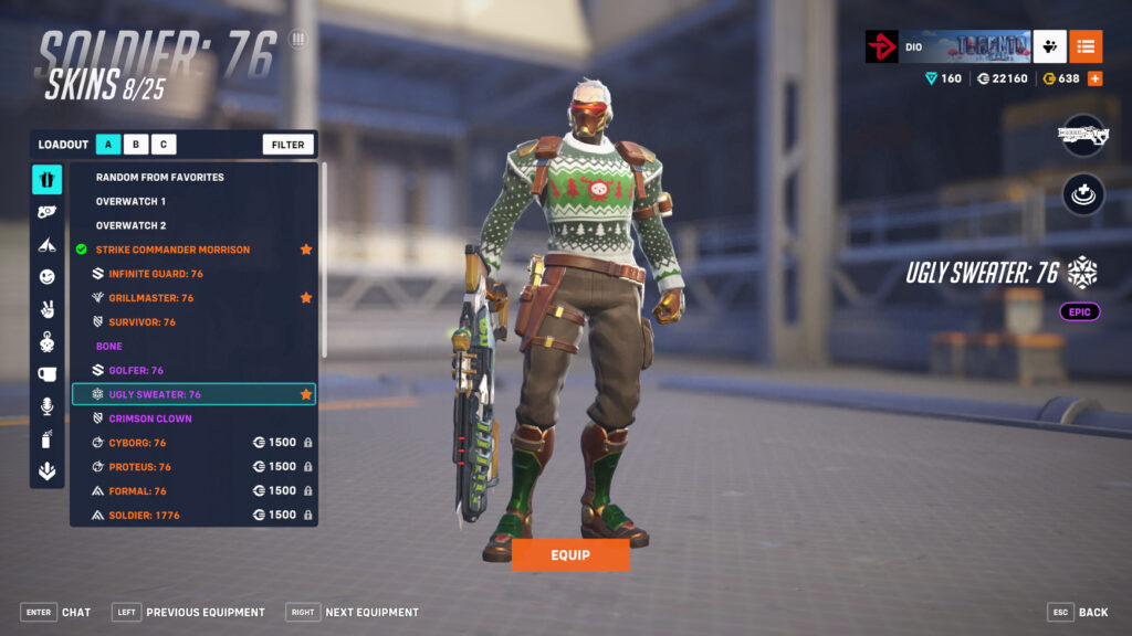 Ugly Sweater: 76 skin screenshot (Image via esports.gg)