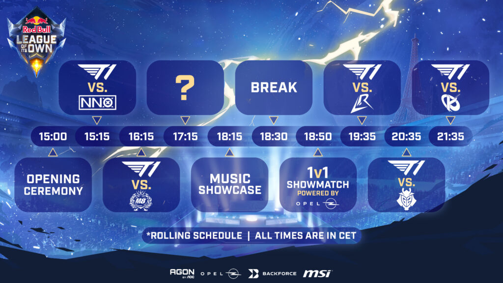 Red Bull League of Its Own match schedules (Image via Red Bull Gaming)