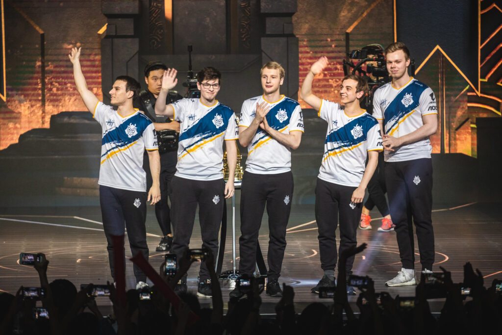 G2 Esports Perkz, Mikyx, Jankos, Caps, and Wunder at MSI 2019 (Photo by Yicun / Riot Games)