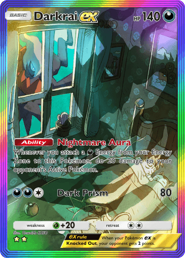 Darkrai EX rainbow rare full art