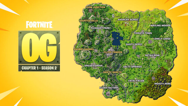 Fortnite OG Season 2 map: All locations revealed preview image