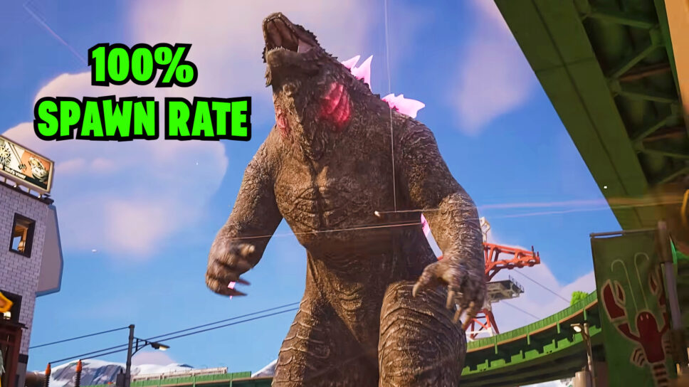 Godzilla’s Fortnite spawn rate has increased to 100% cover image