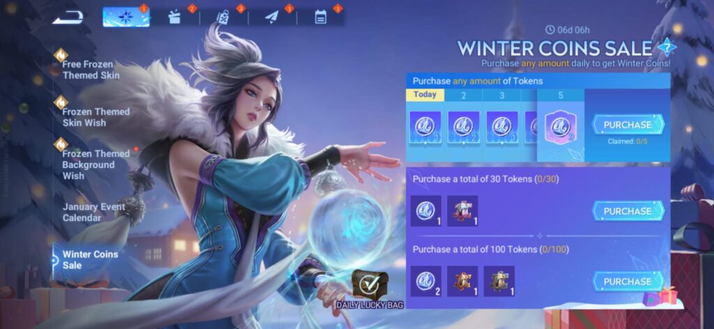 Players can get additional Winter Coins from the Winter Coins Sale (image via esports.gg)