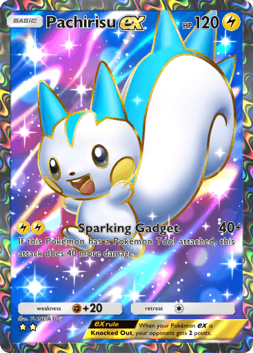 Pachirisu EX, one of the best cards from the Pokémon TCG Pocket Space-Time Smackdown expansion.