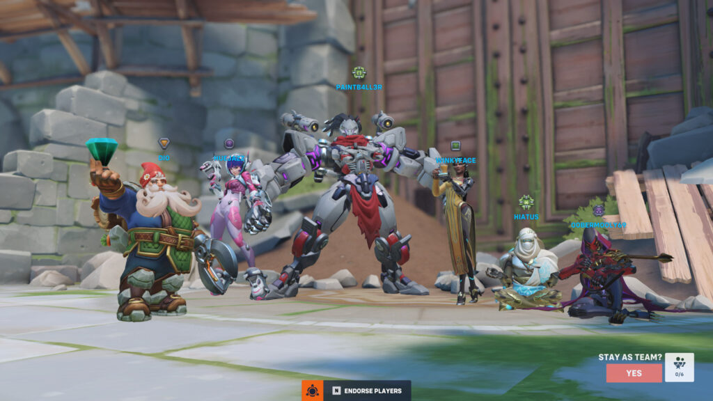 Overwatch 2 6v6 team composition screenshot (Image via esports.gg)