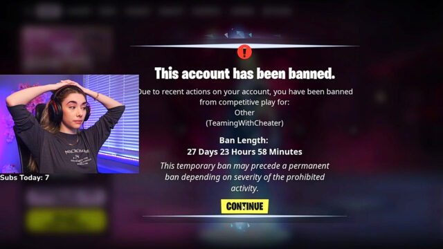 Fortnite pro Sommerset falsely banned for teaming with a cheater preview image