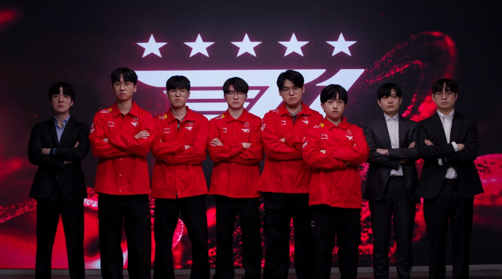 T1 unveils their first edition of 2025 uniform jacket (Image via T1 LoL)