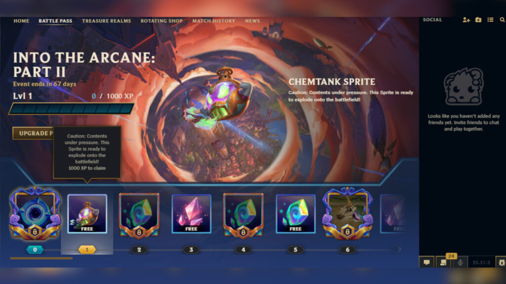 TFT Into the Arcane Part 2 Battle Pass screenshot (Image via esports.gg)