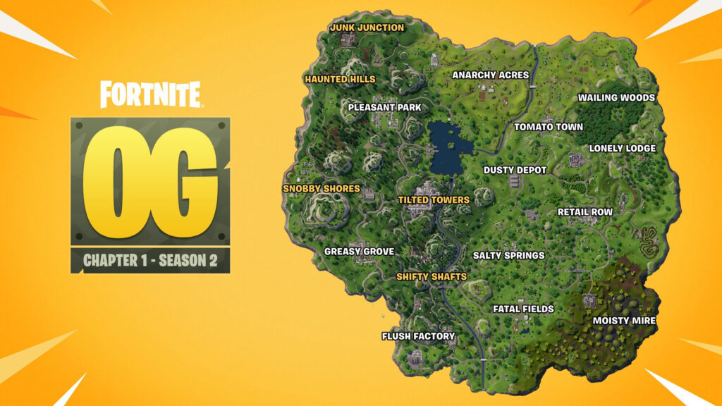 Fortnite OG Season 2 map (Image via Epic Games)