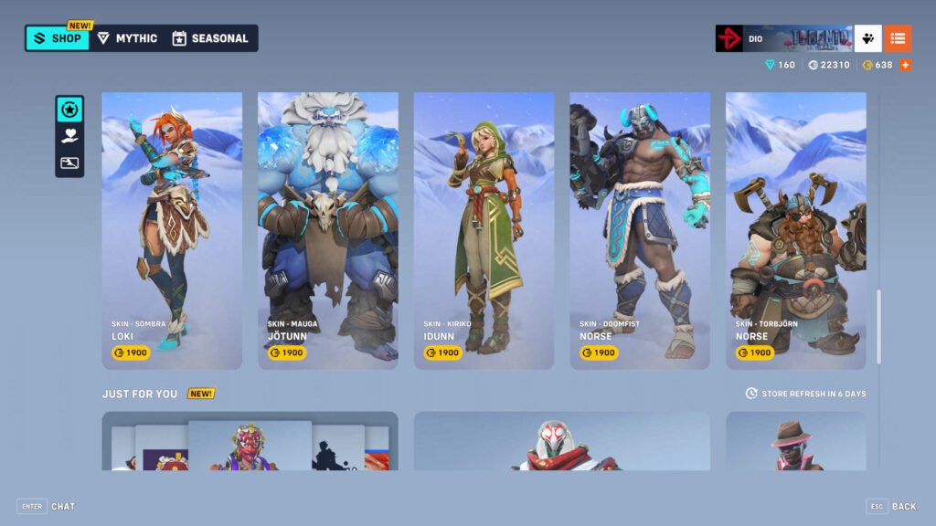 Overwatch 2 shop rotation  (Image via esports.gg)