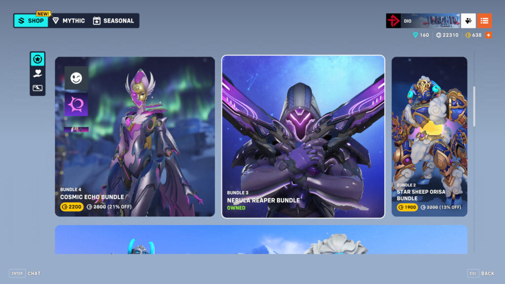 Overwatch 2 shop skins (Image via esports.gg)