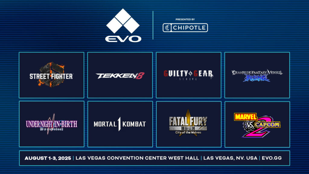 Evo Las Vegas 2025 lineup (Image via Evo)