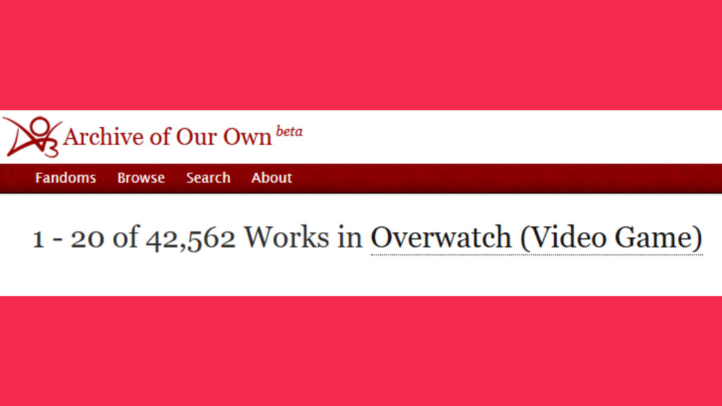 Overwatch 2 fanfics on AO3 screenshot (Image via esports.gg)