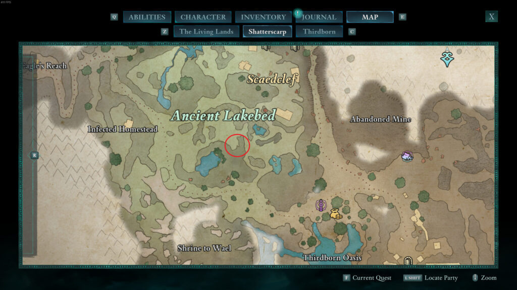 The map location of the treasure. (Screenshot by esports.gg)