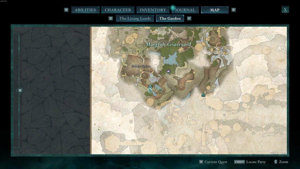 Map location of the Sarcophagus. Screenshot by esports.gg