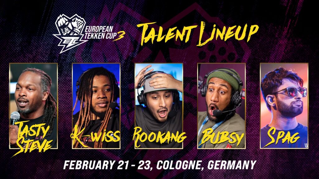 Talent lineup (image via Bandai Namco Esports)