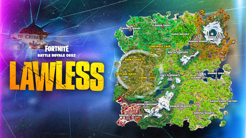 Fortnite Chapter 6 Season 2 map: All new and returning locations cover image