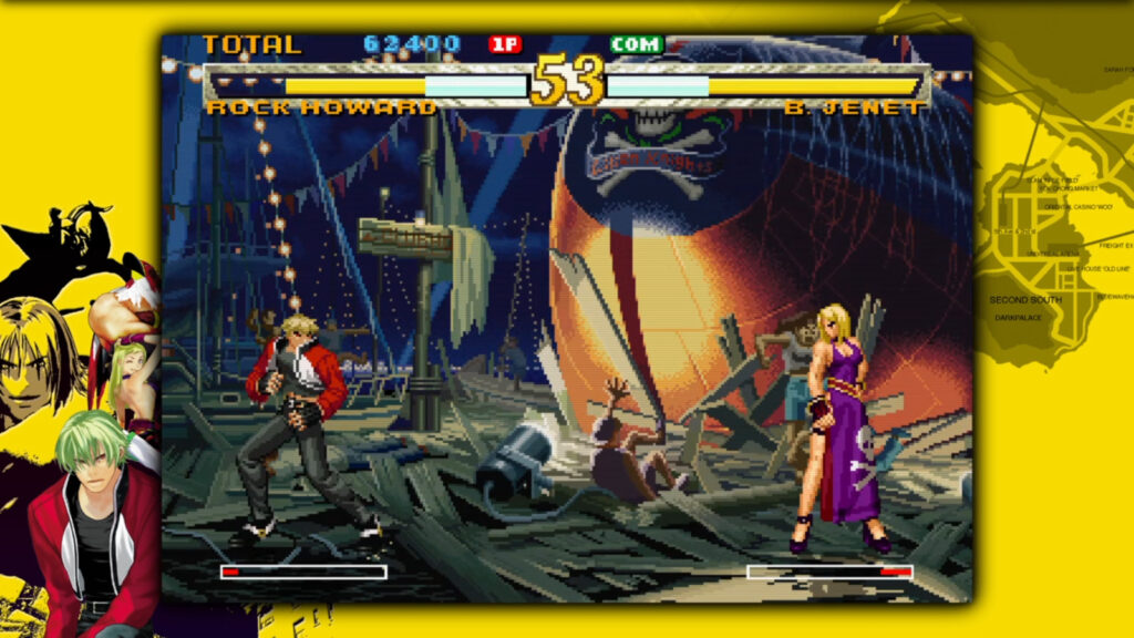 Rock Howard vs B. Jenet in Garou: Mark of the Wolves (image via esports.gg)