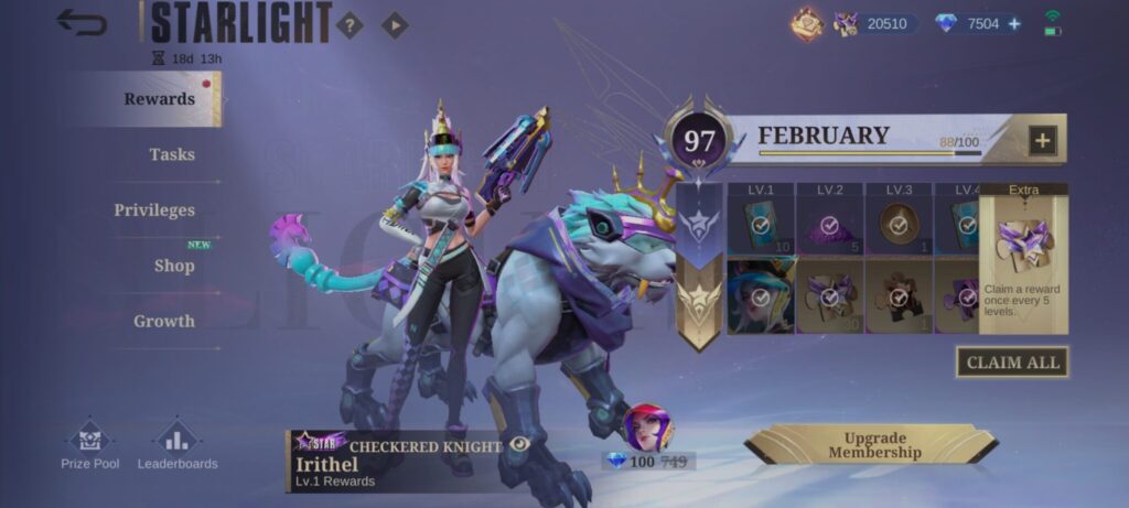 Irithel “Neon Knight” February 2025 Starlight skin (Image via esports.gg)