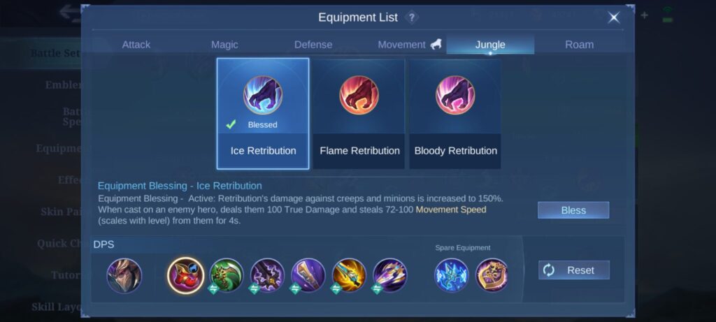 Revamp Hanzo Item Build in MLBB screenshot. (Image via esports.gg)