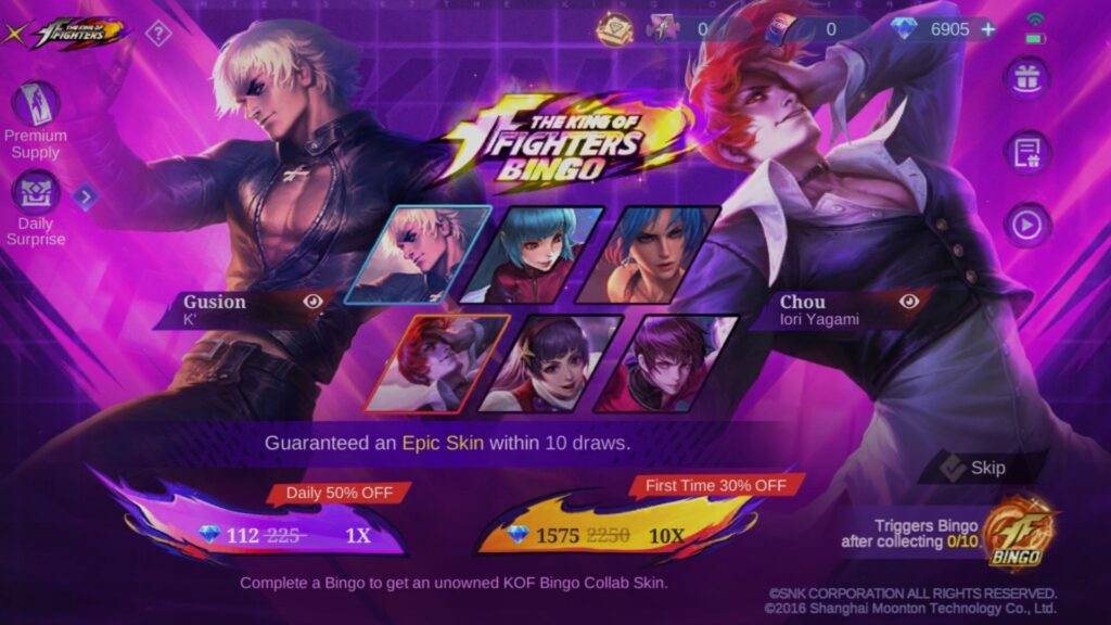 MLBB x KOF Draw Event is now ongoing. (Image via MOONTON Games)