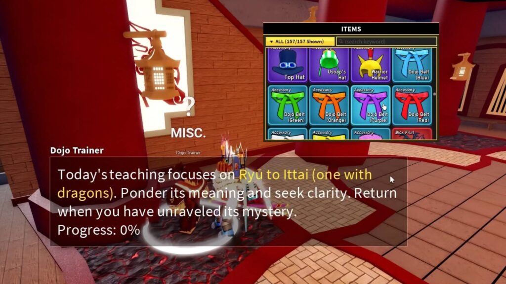 The Dojo Trainer won't give you any clues with what you exactly what to do with each quest. (Image via <a href="https://www.youtube.com/@NeedForGaming946">NeedForGaming YouTube Channel</a>)