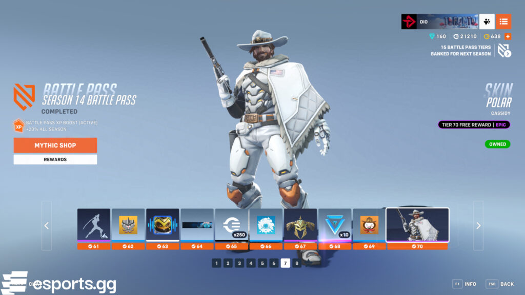 Screenshot of the Polar Cassidy skin (Image via esports.gg)