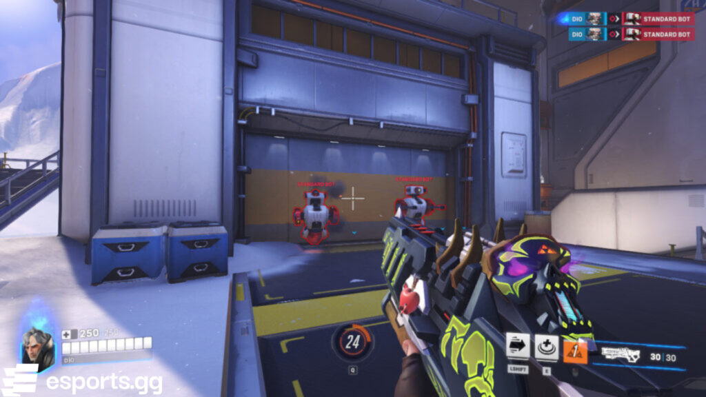 Overwatch 2 Los Muertos weapon skin for Soldier: 76 (Screenshot via esports.gg)