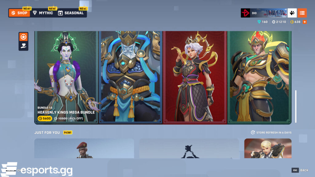 Overwatch 2 Season 15 skins (Screenshot via esports.gg)