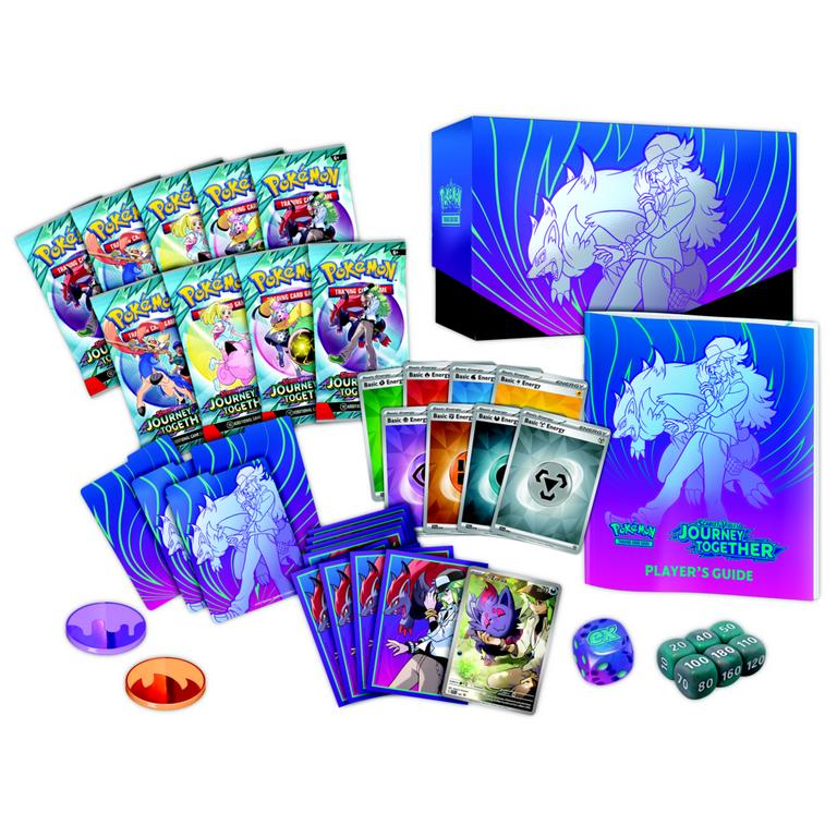 Pokémon TCG: Scarlet &amp; Violet — Journey Together box and items (Image via The Pokémon Company)