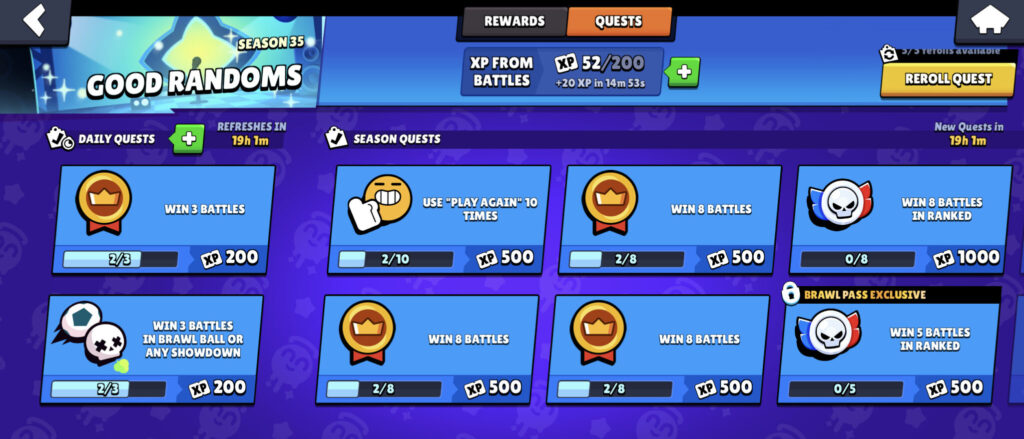 An example of quests during the Good Randoms season (Image via esports.gg)