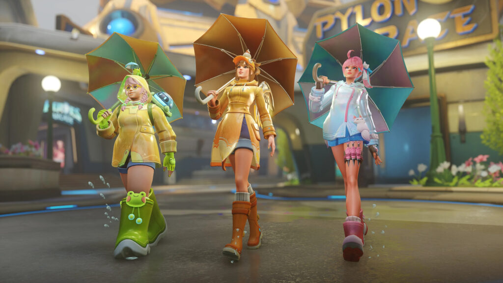 Rainy Day skins in Overwatch 2 (Image via Blizzard Entertainment)