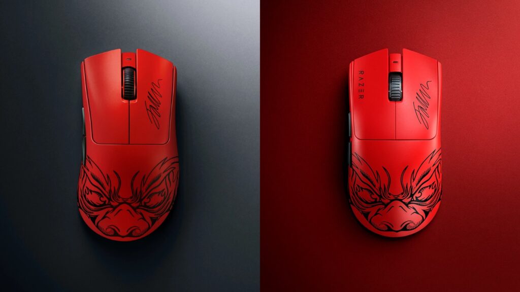 Razer DeathAdder V3 Pro Faker Edition (2023) and Razer Viper V3 Pro Faker Edition (2025) (Image via esports.gg)