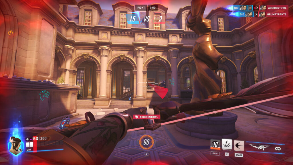 Screenshot of Hanzo in the Love of Geometry game mode (Image via esports.gg)