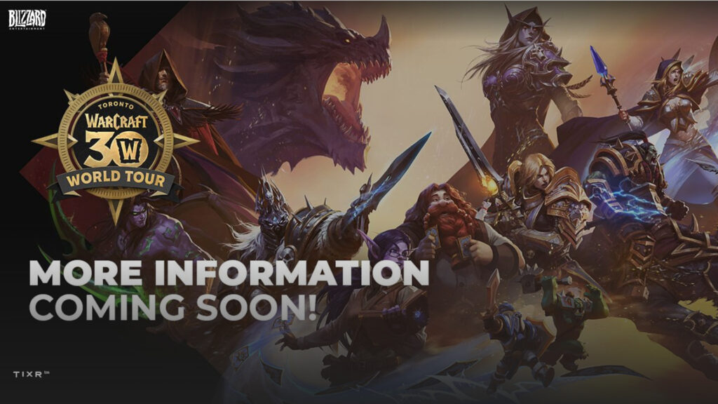 Warcraft 30th Anniversary World Tour website (Image via Blizzard Entertainment)