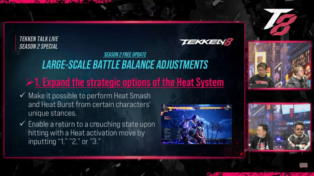 Heat System changes (image via Bandai Namco Entertainment)