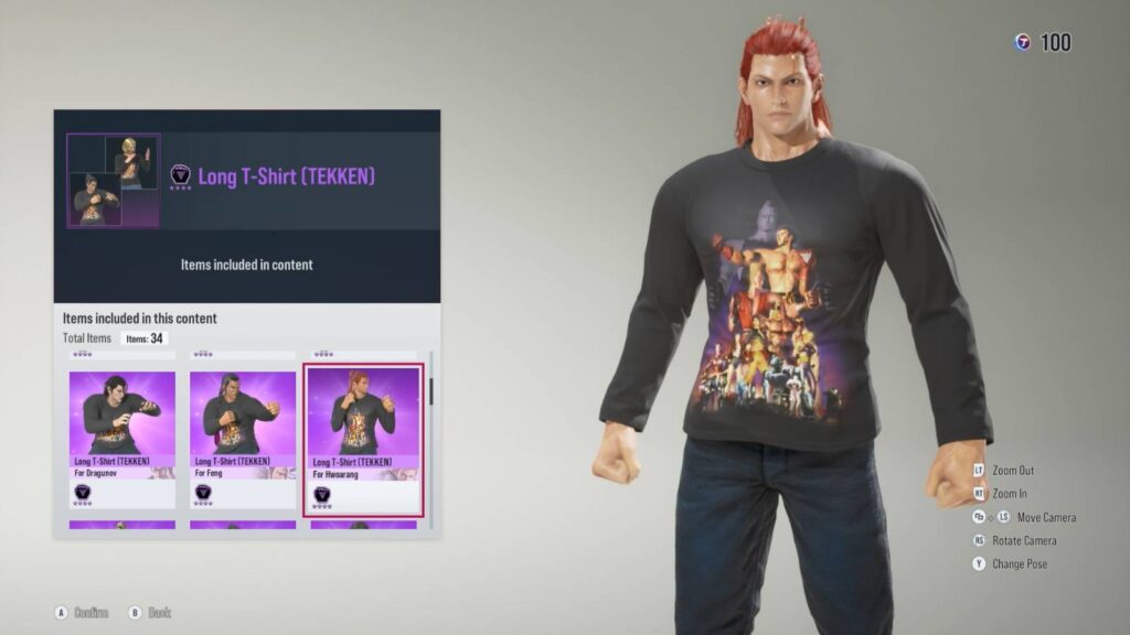 The character costume Long T-Shirt TEKKEN (image via esports.gg)