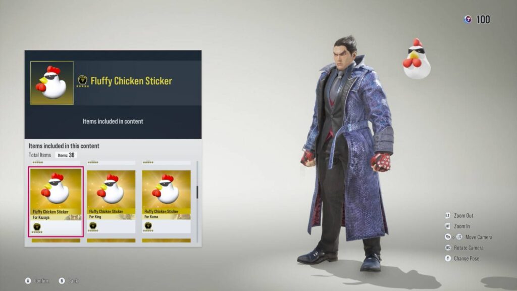 Fluffy Chicken Sticker: a sidekick in TEKKEN 8 (image via esports.gg)