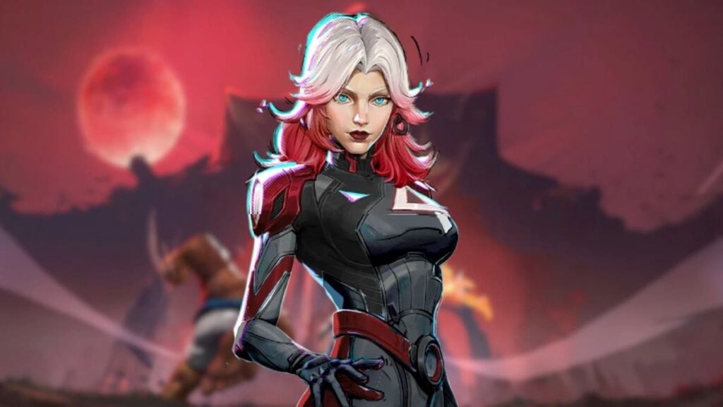 The Blood Shield skin for Invisible Woman in Marvel Rivals, earned by hitting Gold (Image via NetEase)