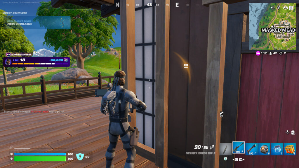 Fortnite gameplay (Screenshot via esports.gg)