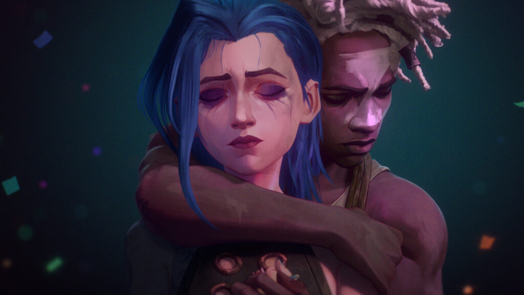 Jinx and Ekko in the Arcane Season 2 Ma Meilleure Ennemie music video (Image via Riot Games)