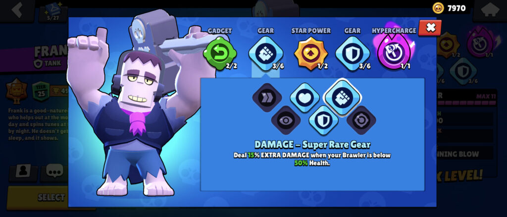 Frank’s Gears in Brawl Stars (image via esports.gg)