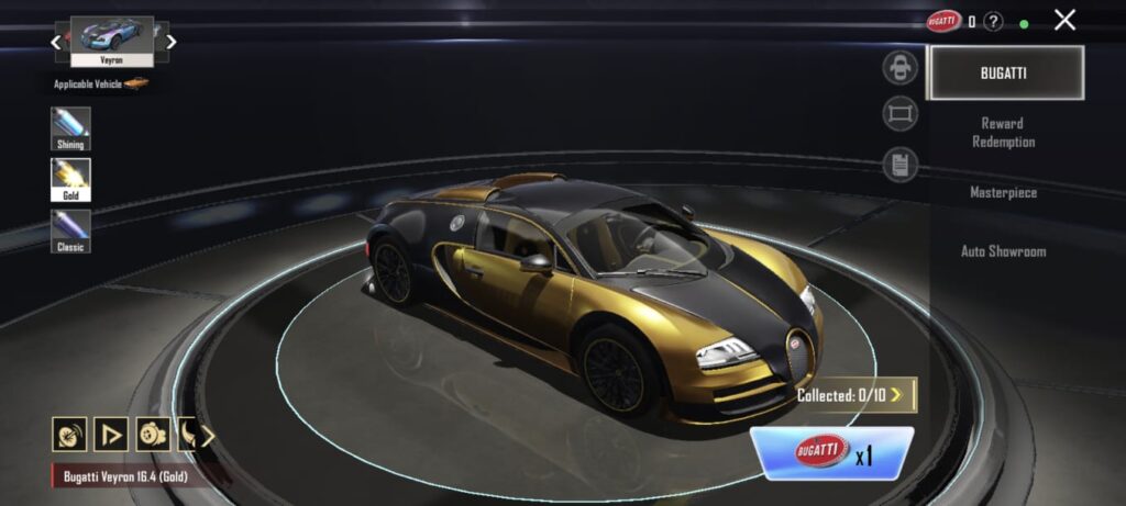 <strong>Bugatti Veyron 16.4 (Gold)</strong>