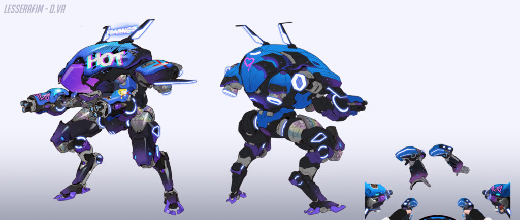 D.Va mech concept art (Image via Blizzard Entertainment)