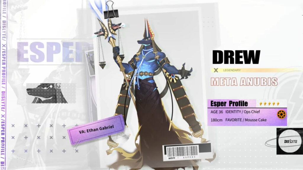 Drew (Meta Anubis) in Dislyte (Image via Lilith Games)