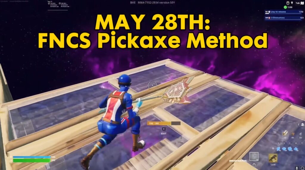 On May 28, Benfn found a way to obtain the FNCS Pickaxe without actually winning a FNCS title.