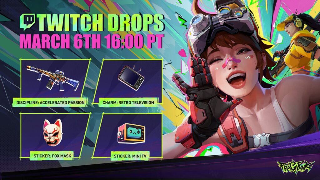 These are the four rewards you can earn through the Twitch Drops program for FragPunk (Image via NetEase)