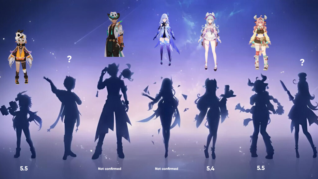 Genshin Impact silhouettes (Image via esports.gg)