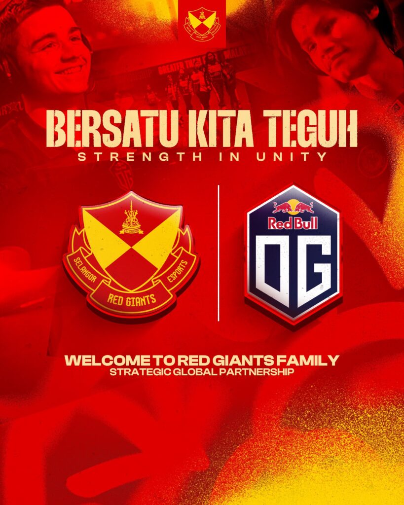 OG signs a partnership with Malaysian org SRG for MLBB Esports. (Image via Selangor FC on X)