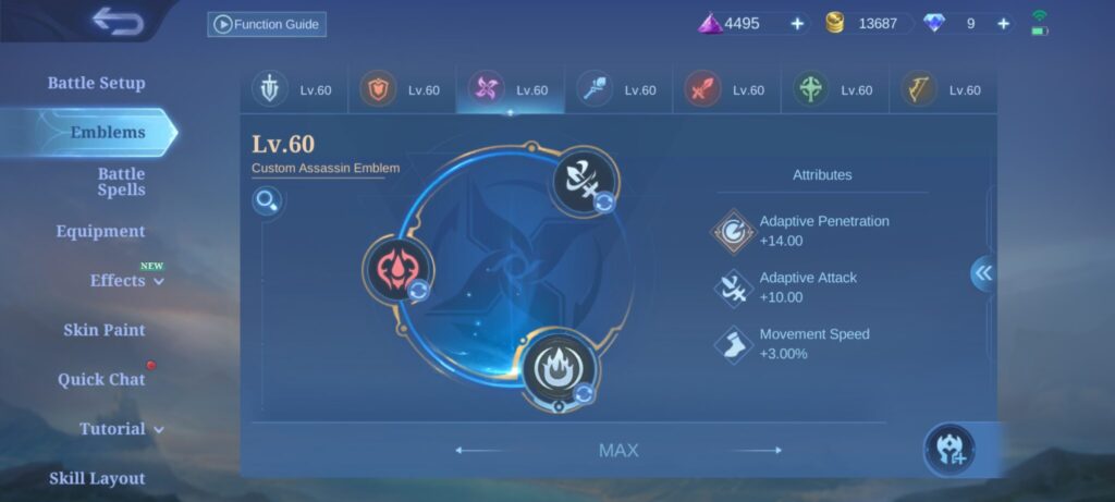 Oheb's Granger emblem build guide in MLBB. (Screenshot via esports.gg)